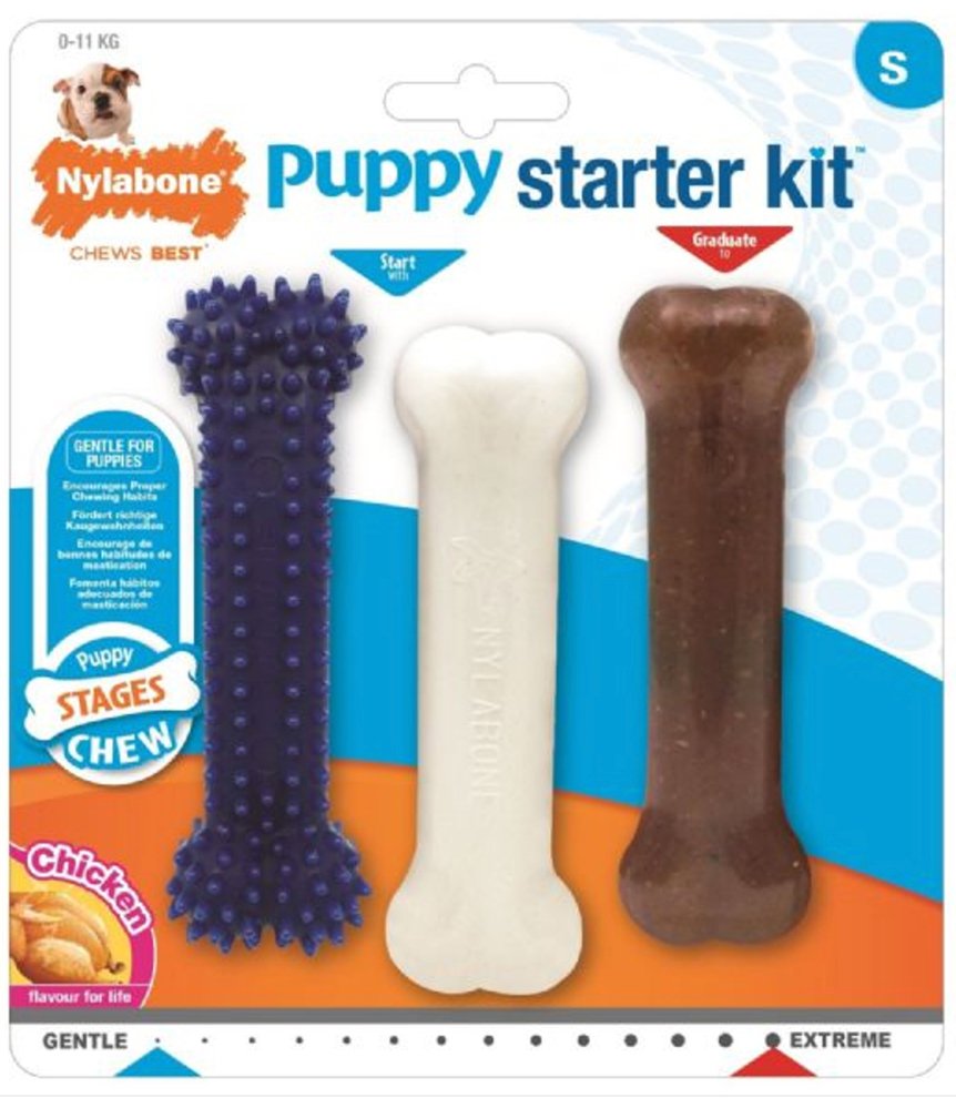 Nylabone Puppy Starter Kit - Chewbox Natural Dog Chew - Grain & Gluten Free