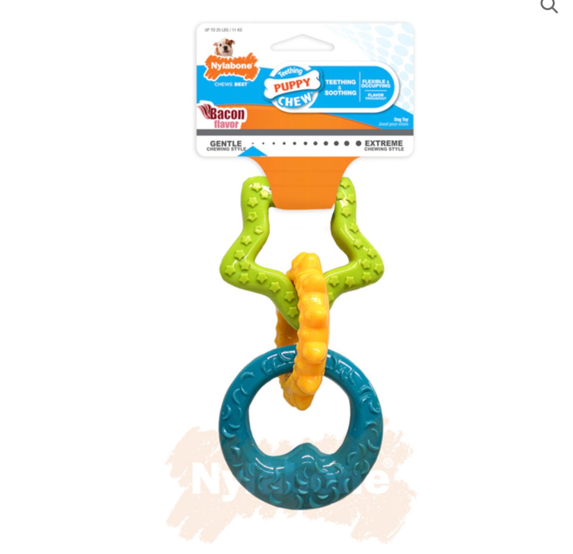 Nylabone Puppy Teething Rings Chew Small - Chewbox Natural Dog Chew - Grain & Gluten Free