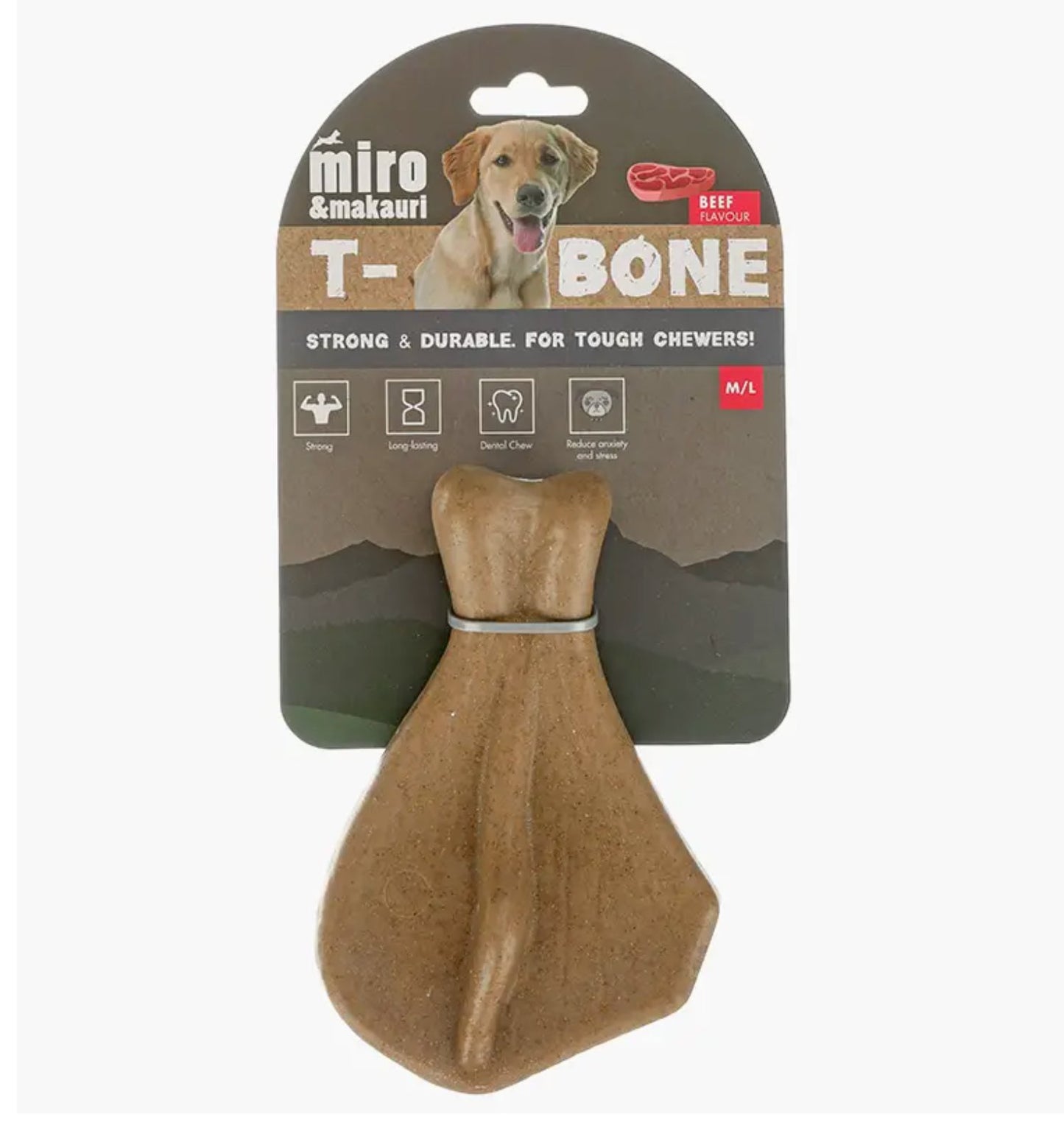 T - Bone Chew - Beef Flavour - Tough Chewer - Chewbox Natural Dog Chew - Grain & Gluten Free