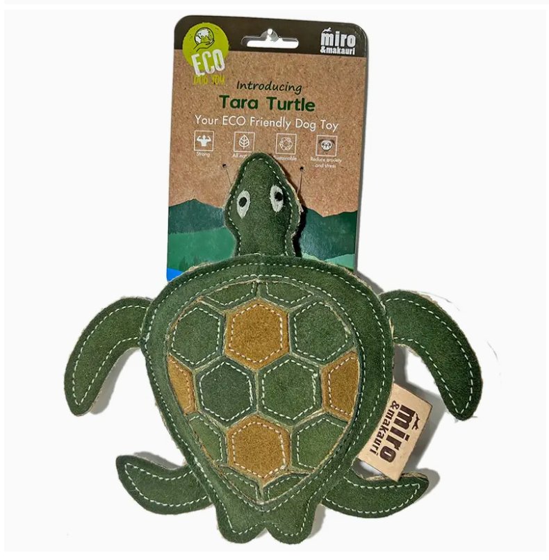 Tara Turtle - Eco Leather Dog Toy - Chewbox Natural Dog Chew - Grain & Gluten Free